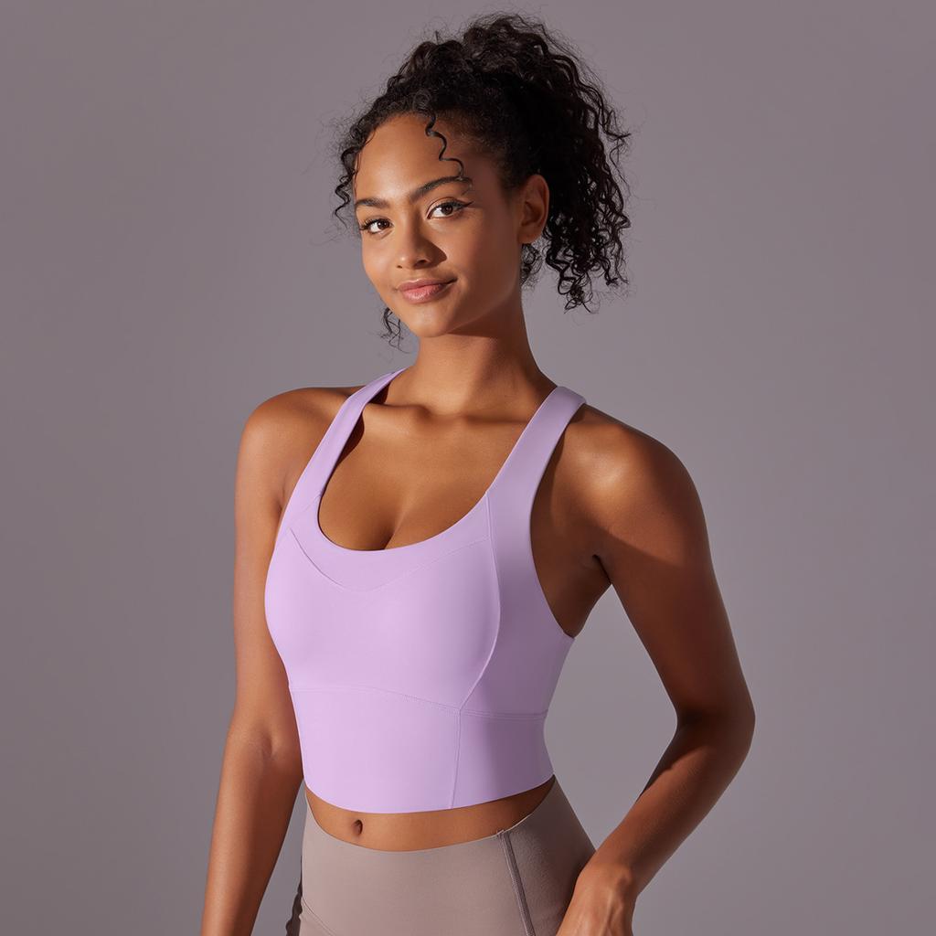 Naked Sports Bra Gathers Sexy Seamless One-piece Cup, Beautiful Back Yoga Bra, Running And Fitness Vest For Women