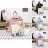 Cute Animal Themed Canvas School Backpack With Comfortable Cushion Straps For Children