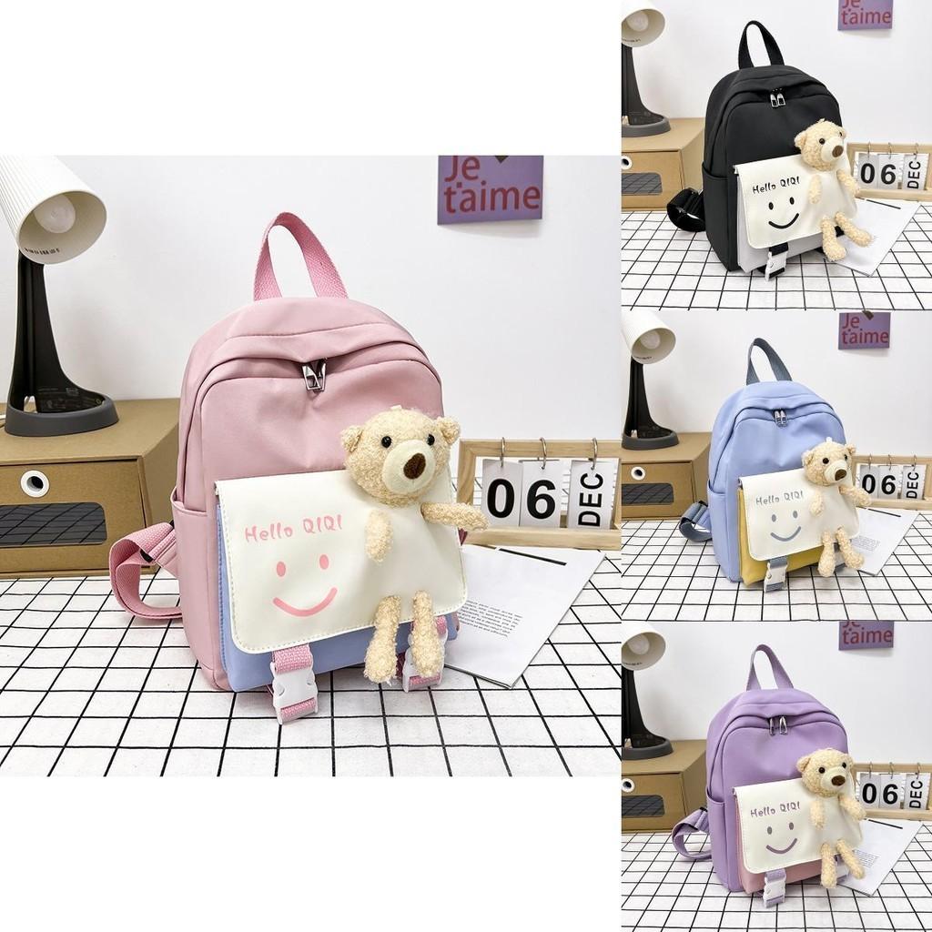 Cute Animal Themed Canvas School Backpack With Comfortable Cushion Straps For Children
