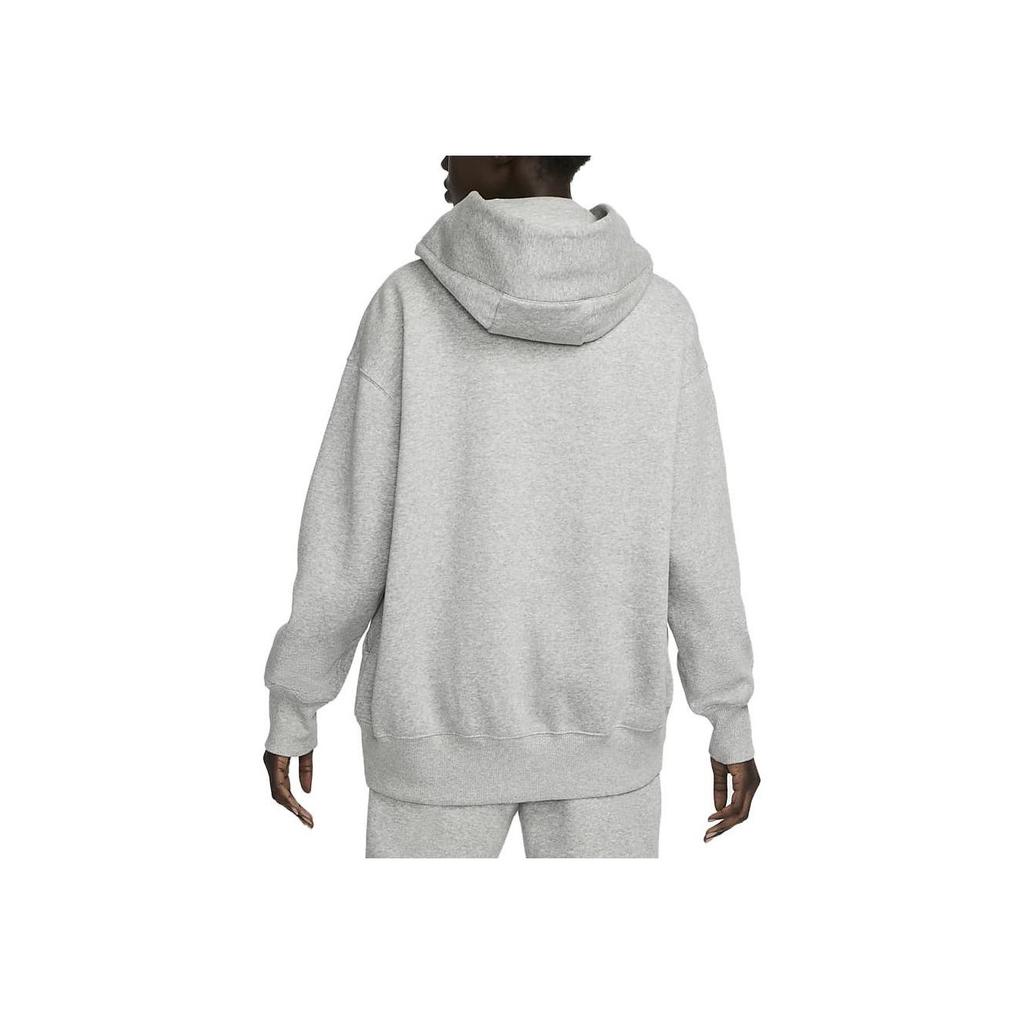 Nike Solid Color Logo Print Drawstring Hoodie Women Tops Grey DQ5861-063