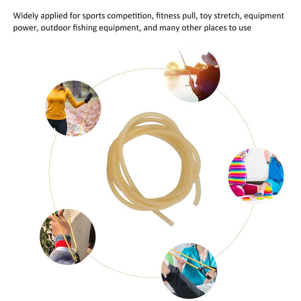1 3 5M Natural Latex Elastic Soft S Tube Tubing Band for Hunting Shooting (1m)