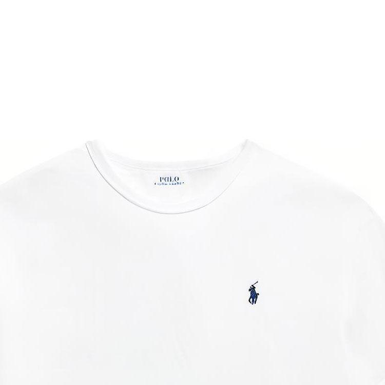 Polo Ralph Lauren Logo Embroidered Crew Neck Short Sleeve T-Shirt Men Tops White MNPOTSH1N820395-100