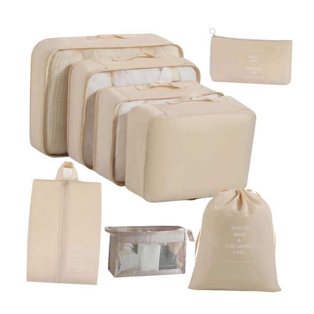 7/8/9-piece Set Travel Storage Bags,Digital Toiletries Shoes Clothes Organizer bag Suitcase Clothes Tidy Pouch,Packing Cubes Set