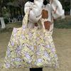 Eco-Friendly Foldable Korean Style Portable Shopping Bag - Medium Size Handbag