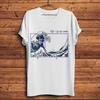 Ciąg Fibonacciego w Wielkiej Fali pod Kanagawą Koszulka Męska Krótki Rękaw Unisex Codzienna Koszulka Unisex Geek Streetwear Oddychająca