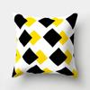 Yellow Geometric Decorative Pattern Pillowcase Office Living Room Home Pillowcase Car Ornaments