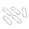 1/3/5Pcs Metal Oval Keyrings Carabiner Clip Snap Hooks Spring Openable Buckles For Diy Dog Chain Connector Pendants Bag Keychain