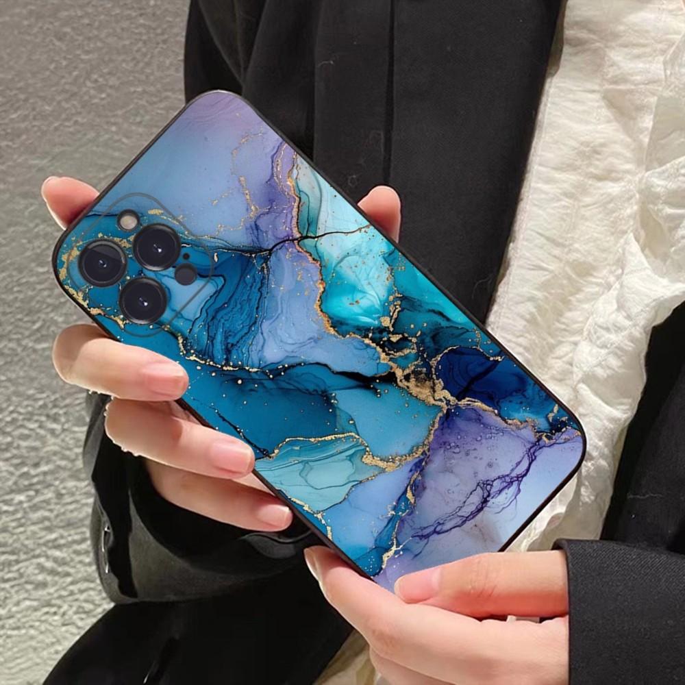 Marble Art Phone Case For IPhone 16 15 8 7 6 6S Plus X SE XR XS 14 11 12 13 Mini Pro Max Mobile Case