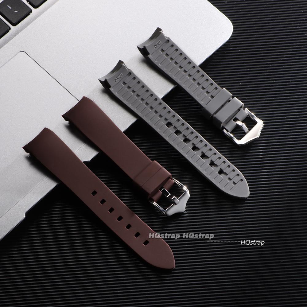 20mm 22mm Rubber Strap Curved End Silicone Watch Band for Seiko for Rolex Universal Bracelet High Quality Waterproof Wristband