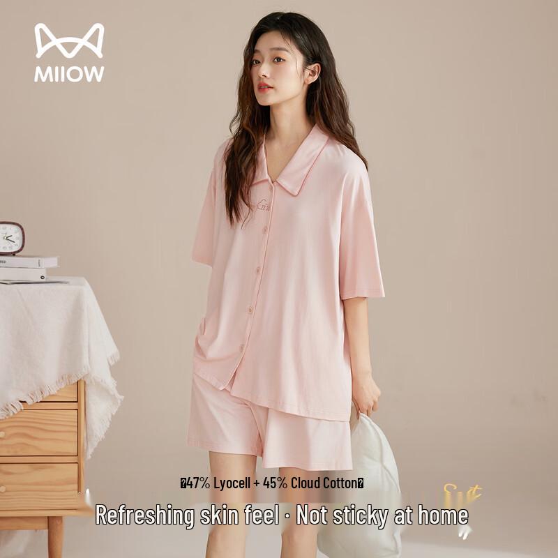 Maoren Women s Tencel Lyocell Cotton Pajama Set L