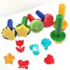 Kids' Painting Sponge Brush Set - 4 Mushroom Stamp Tools for Finger Painting Graffiti