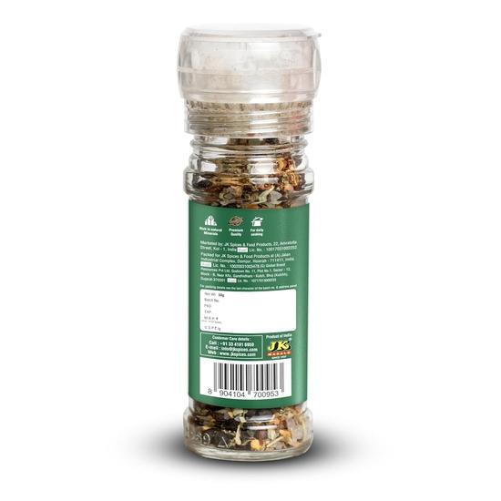 JK Italian Seasoning Crusher/Grinder | Blend of Herbs, Best Seasoning for Pizza, Pasta, and All Italian DishesMulti-Use 50g (Pack of 4)