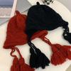 Tassel Knitted Woolen Hat Women Autumn Winter Warm Ear Protection Sweet Cute Cap