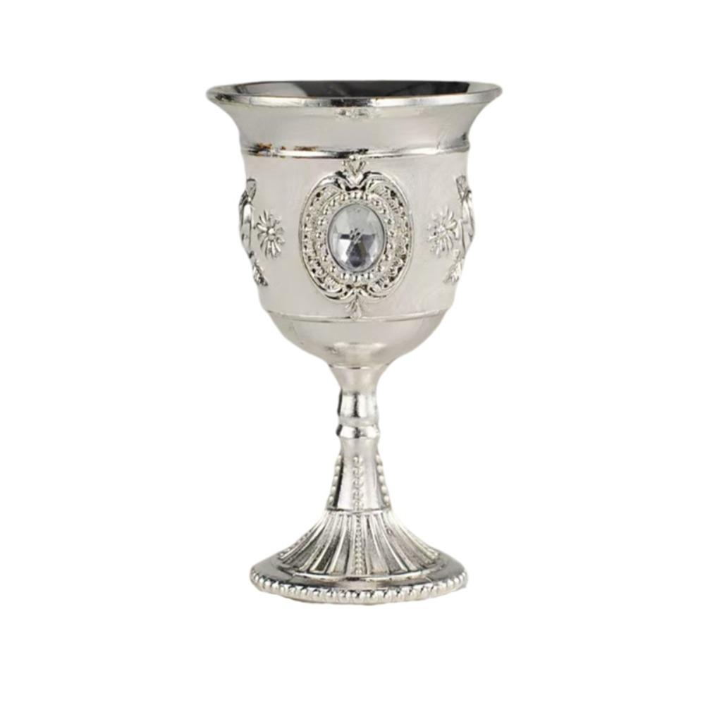 

Vintage Spirits Cup Anti-break Liquor Cup Elegant Medieval Rose Embossed Goblet Gift серебро белый