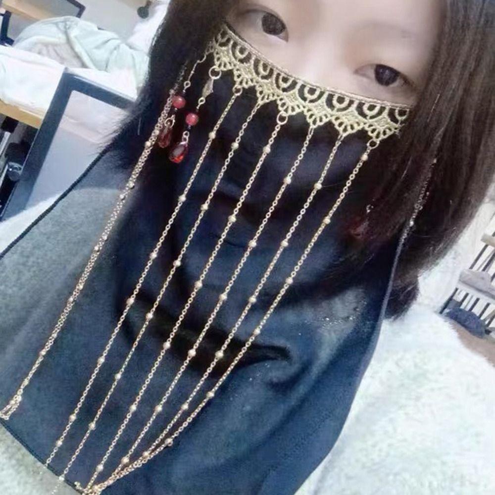 Mesh Hanfu Face Veil Ancient Headwear Face Covering Gauze Chinese Hanfu Accessories