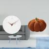 Silent Wall Clock Art for Home Kitchen Office Study Room with Halloween Pumpkin Pillow Decorative
