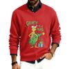 Men's V-neck Long Sleeve Ribbed Knit Pullover