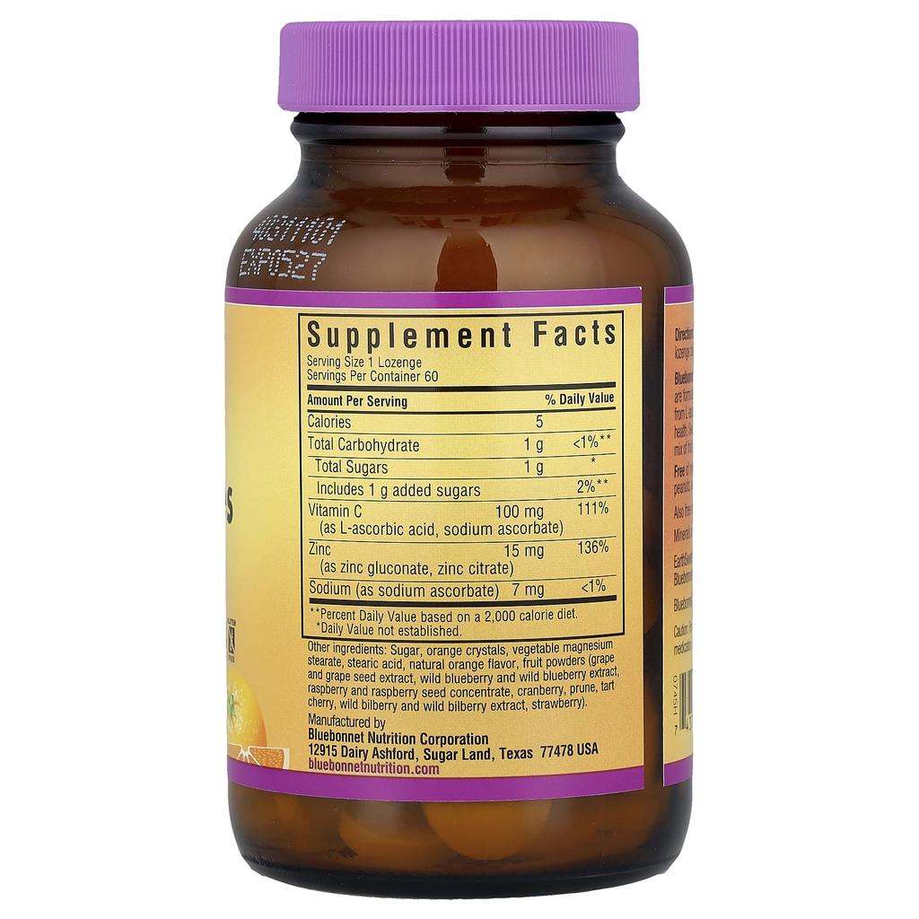 Earthsweet® Chewable, Zinc Lozenges, Orange Flavor, 60 Lozenges