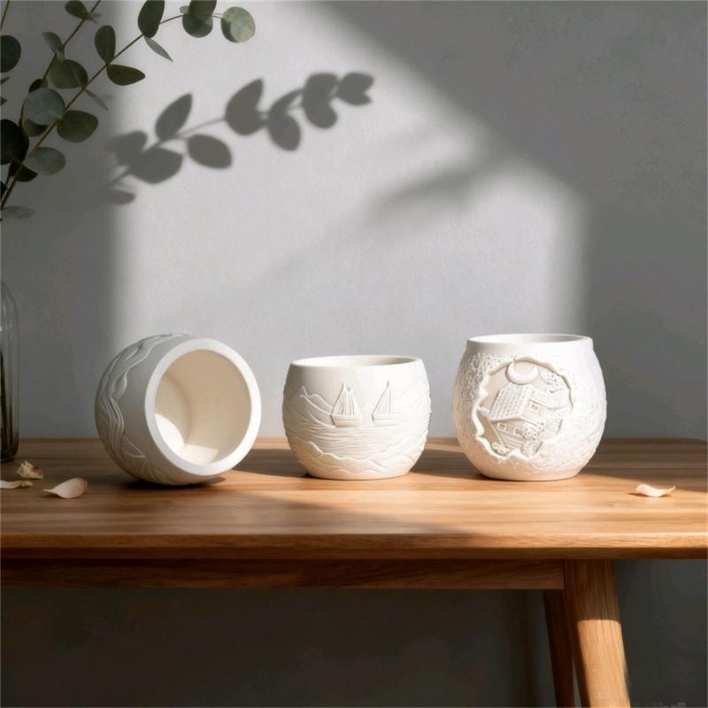 Silikon Kerzenbecher Pflanzgefäßform zum Basteln Wiederverwendbare Hitzebeständige Materialien für Kinder und Heimdekorationsprojekte