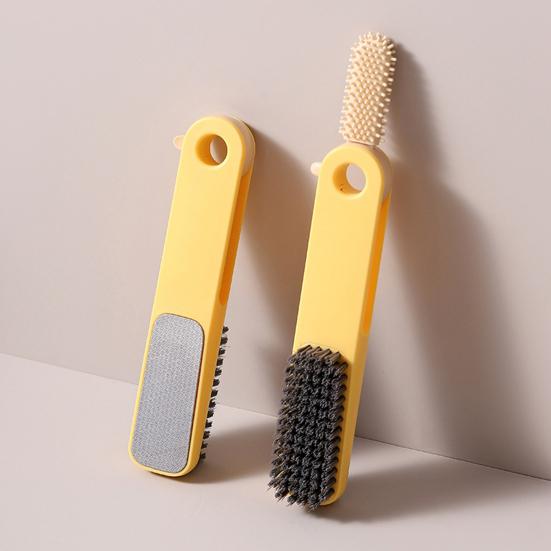 Foot Cleaning Brush Toe Gap Scrubber & Exfoliator with Long Handle Soft Silicone Bristles for Pedicure Shower & Travel Use