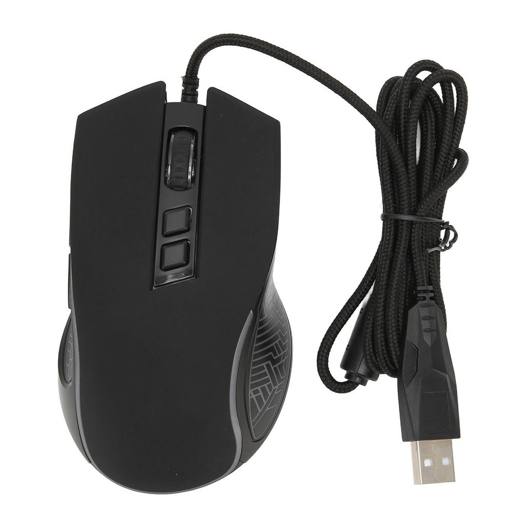 Gaming Mouse USB2.0 4 Adjustable DPI RGB Backlit Ergonomic Design Optical Sensor Laptop Mouse for Gaming Office Home