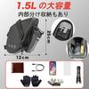 Bel cuore Saddle Bag for Water Large Bicycle Road Bike Water Bottle Saddle Fully Small Item Reflective Strap Easy Tail Light Bottles, 1.5L Capacity,