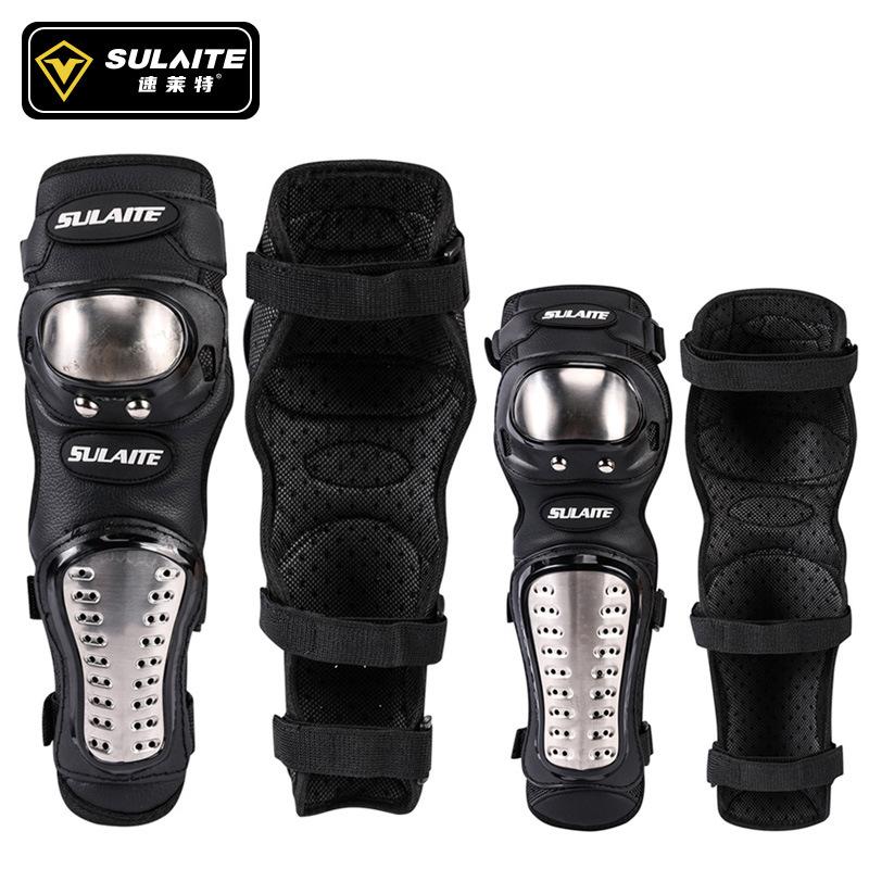 Motorcycle Stainless Steel Knee Kneepad for Men Protective Sport Guard MTB Racing Motocross Protector Gear Riding ProtectiveGear
