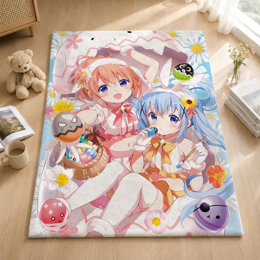 Anime I-Is the Order a Rabbit Throw Blankets Soft Warm Flannel Blanket Bedding for Bed Living Room Home Sofa