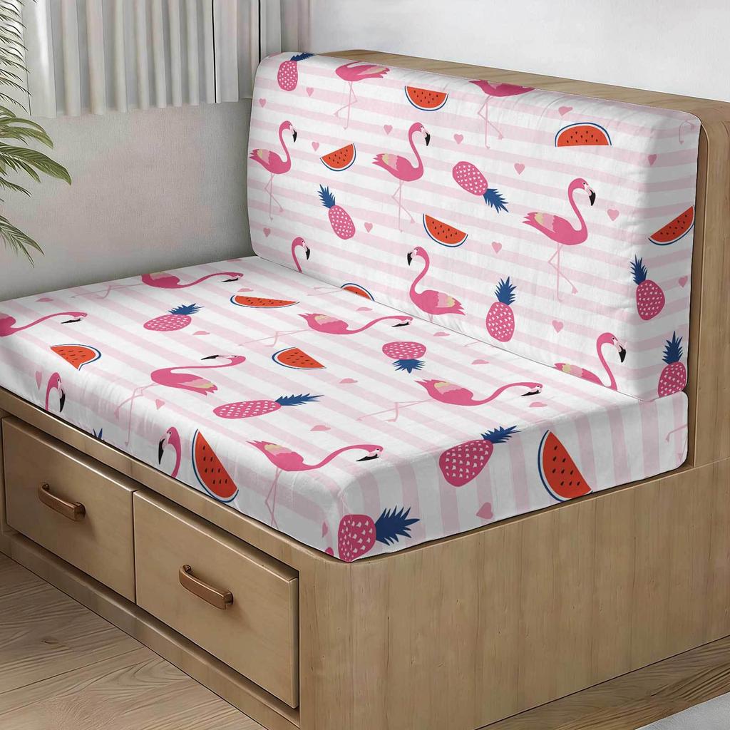 RV Camper Elastic Sofa Cover with Anti-Slip & Anti-Shedding Tie Rope