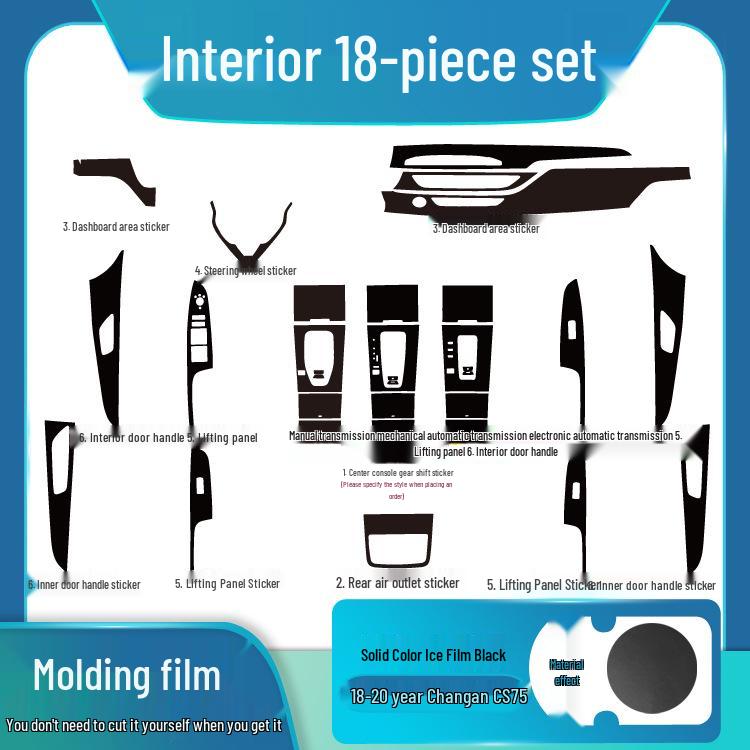 Changan CS75 (2014-2020) Carbon Fiber Interior Trim Sticker - Free Replacement