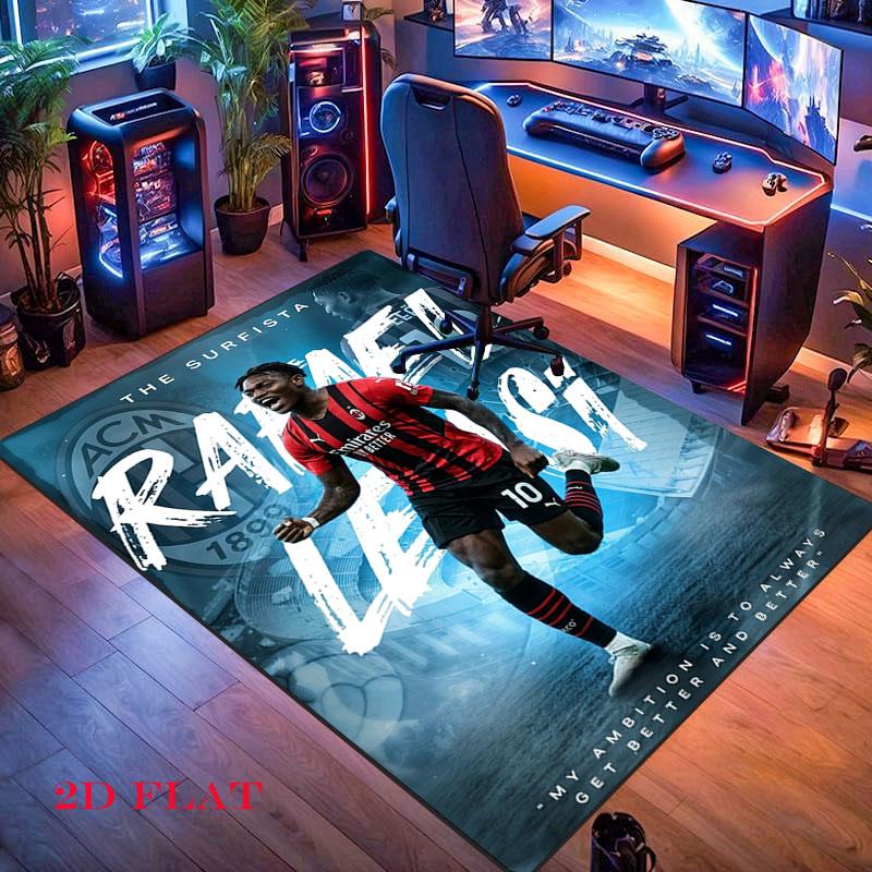 Rafael Leão Player Carpet Rug for Living Room Bedroom Home Sofa Decoration,Kids Play Nonslip Floor Mat
