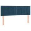 Box Spring Bed with Mattress Dark Blue 140x200 cm Velvet