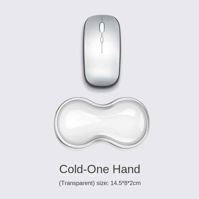 Mouse pad cu suport pentru încheietura mâinii, suport pentru tastatură, consolă de jocuri desktop transparentă din silicon antiderapant, suport pentru încheietura mâinii mouse-ului