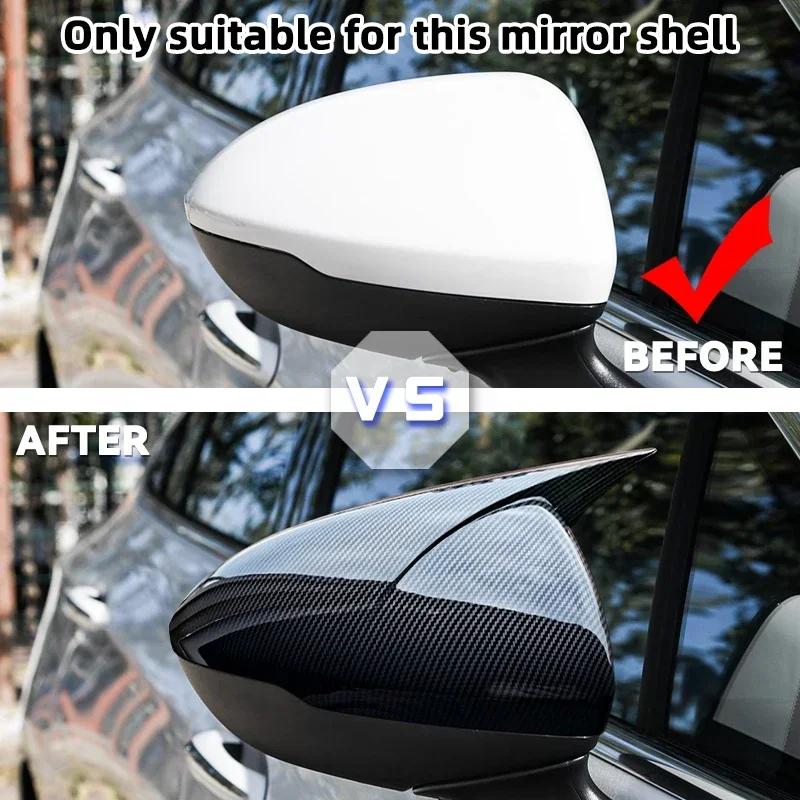 For Chevrolet Cruze 2017-2019 Rearview Side Mirror Cover Wing Cover Sticker Door Mirror Cover Carbon Fiber Decoration