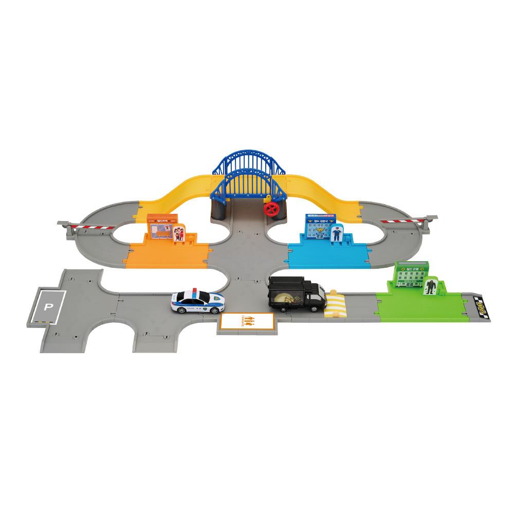 [Mimi World Official] World Car Police and Thieves Road Play, Popular Korean Character Toys