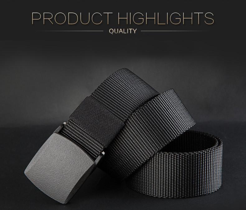 Men Tactical Belt In Black Quick Release Automatic Buckle Durable Nylon Perfect for Sports Casual Wear 120cm Unisex Army Tactical Waist Belt