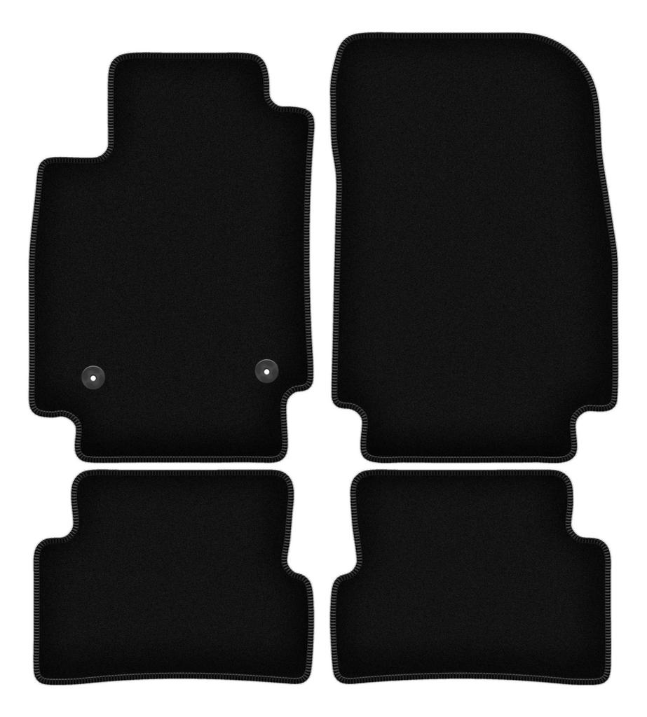BASIC Black Velour Floor Mats For: Renault Captur SUV (2013-2019)