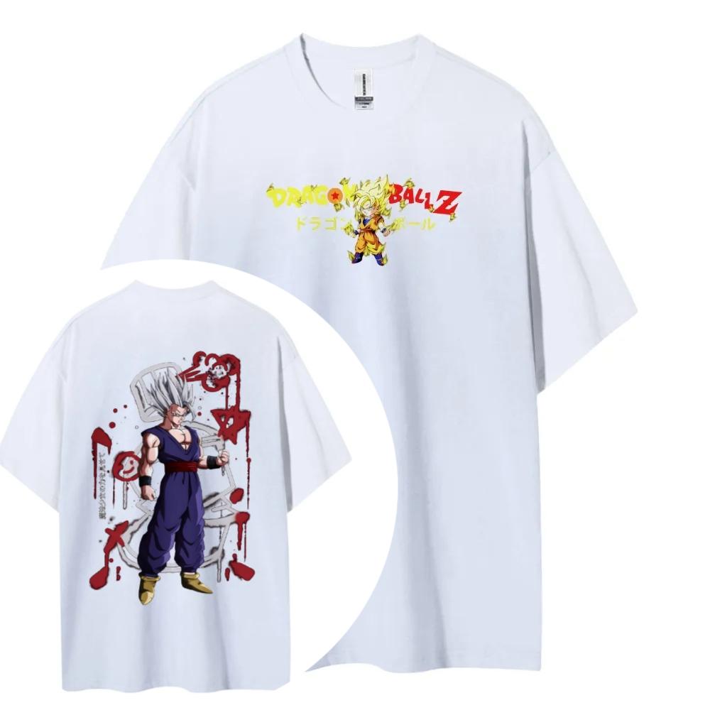 Dragon Ball Tshirt Mens Pure Cotton Casual Tshirt Round Neck Short Sleeve Clothing Summer Sports Casual Short Sleeve Popular