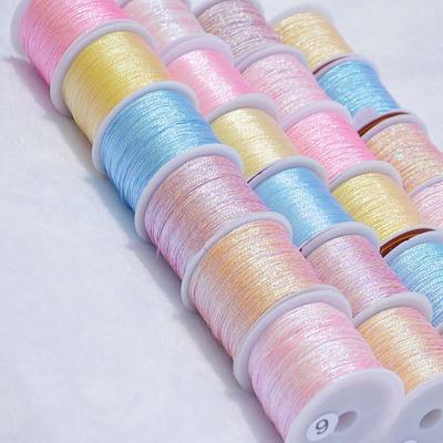 Goldfaden, Gold- und Silber-Seidenfaden, Bunter Faden, Buntes Gold-Handgeflecht-Seil, Armbandfaden, Geflochtenes Seil, Jadetuch-Material