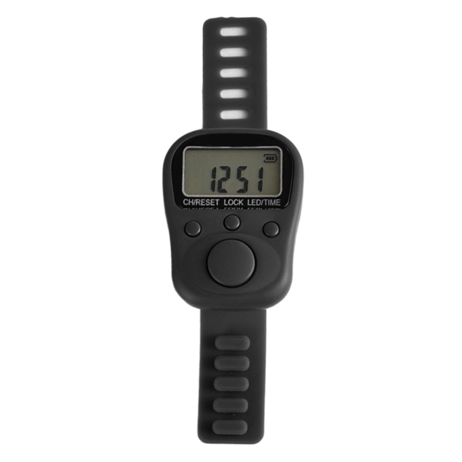 

Электронный счетчик пальцев ЖК-цифровой дисплей счетчик 6-значный подсчет чисел кликеры чёрный