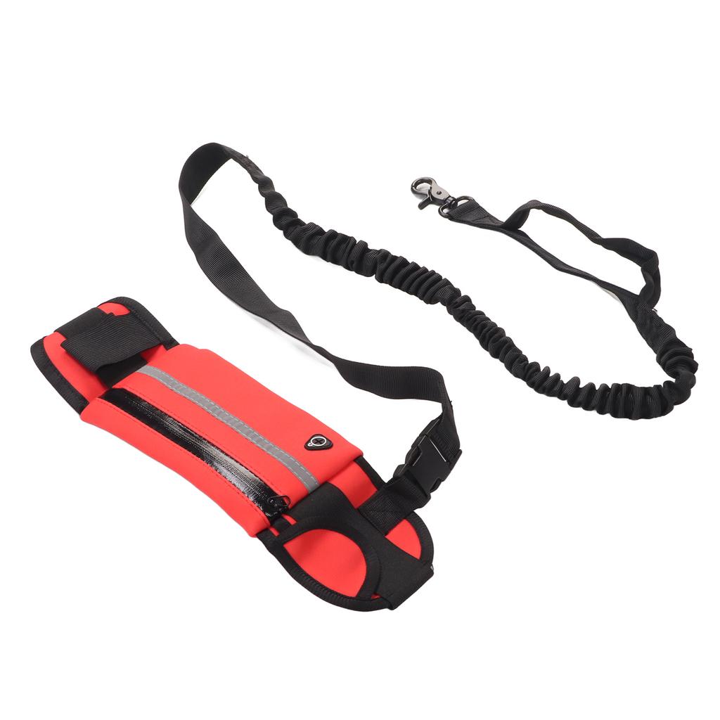 Dog Running Leash Belt Bag Hands Free Reflective Elastic Flexible Waist Dog Running Leash for