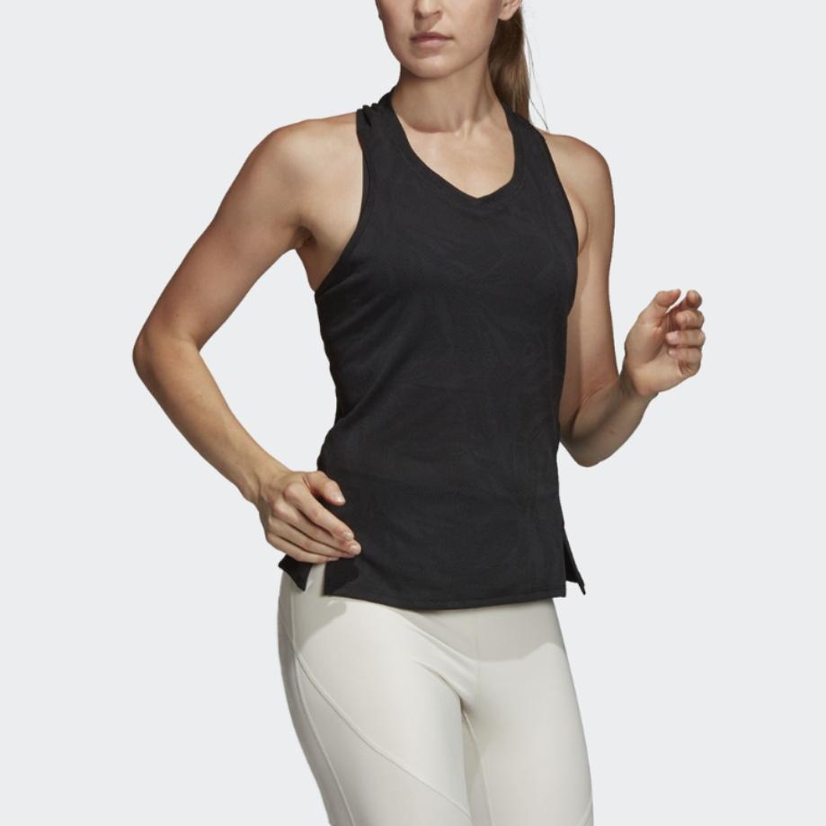 Adidas Tank Tops Women's Black Crew Neck Moderate Other DU1308