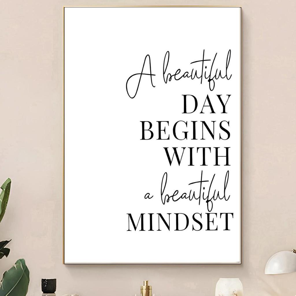 Minimalist Inspirational Quotes Mural for Office Decor