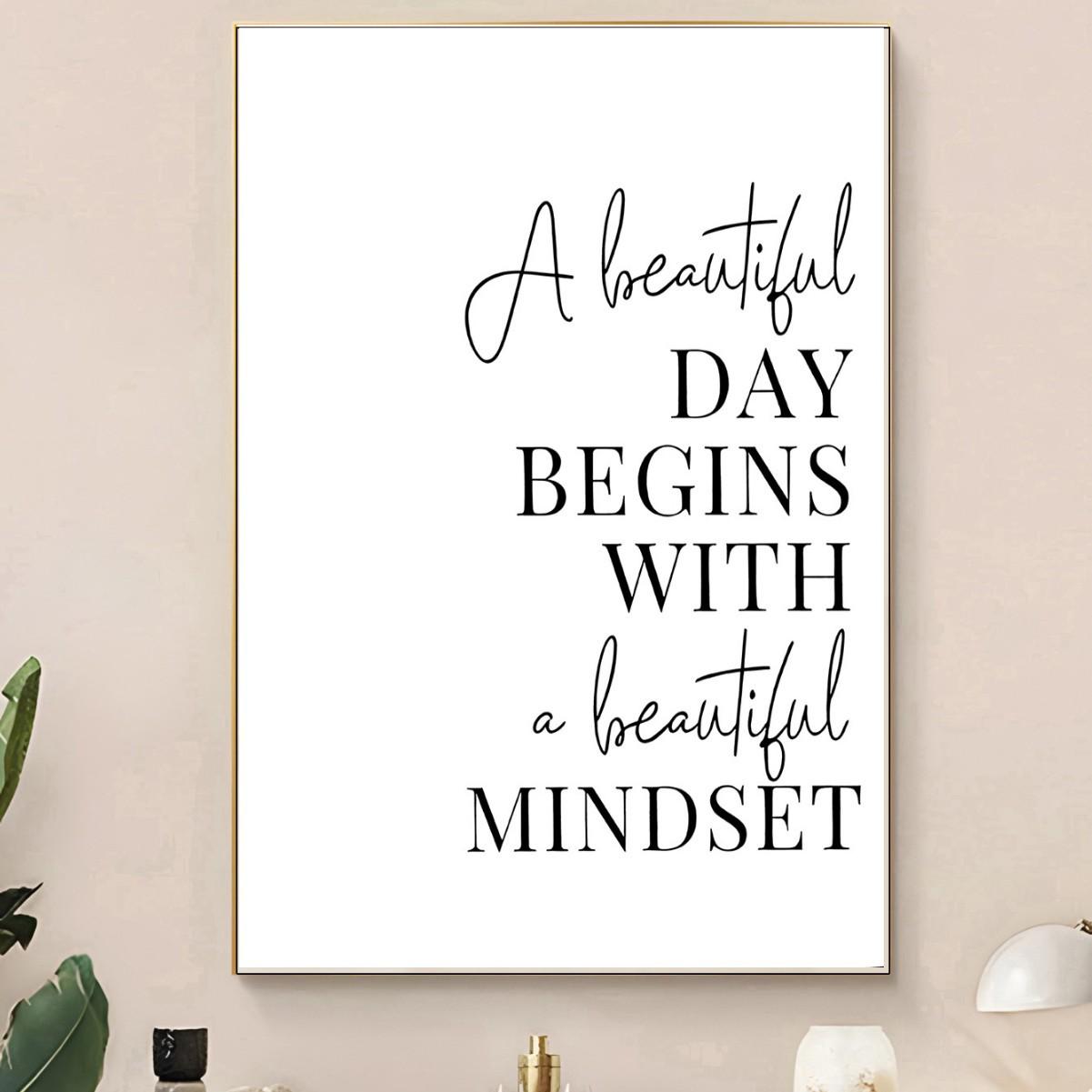 

Minimalist Inspirational Quotes Mural for Office Decor 30x40cm Canvas