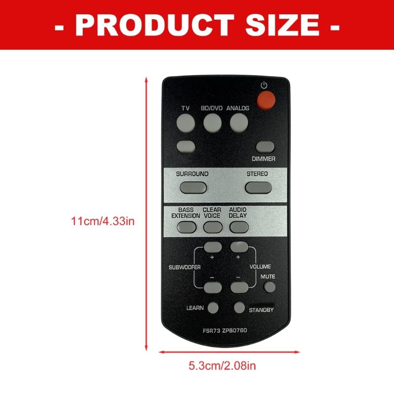 Remote Controller with Intuitived Button Layout for FSR73 Soundbar Easy Operating by All Ages Wear Resistant