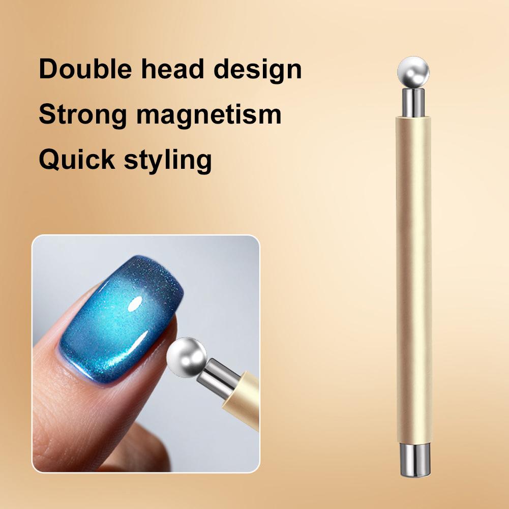 1Pc Cat Eye Nail Magnet Tool Set, French Tips Cat Eye Heart Magnets Nail Magnet Stick Cat Eye Gel Polish Magnets Tools Manicure
