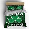 Green Shamrock Good Luck Set Bedding Duvet Cover Set Duvet Cover Pillowcases (1 * Duvet Cover 2 * Pillowcases, Without Duvet Insert)
