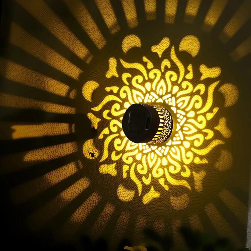 2pcs LED Solar Light IP65 Waterproof and Warm Wall Light Suitable for Garden Lawn Camping Steps Greenway Courtyard Night Light