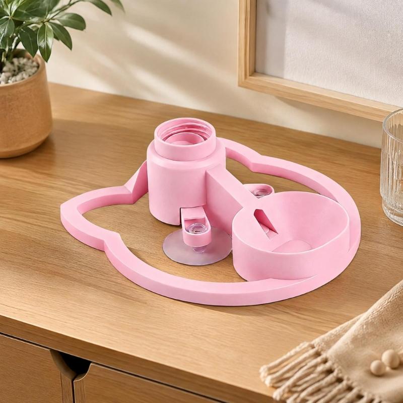 Replacement Pet Water Dispenser Base, 6.50 X 6.10 In ABS Drinking Station with Screw-Style Mount, Bottle Not Included