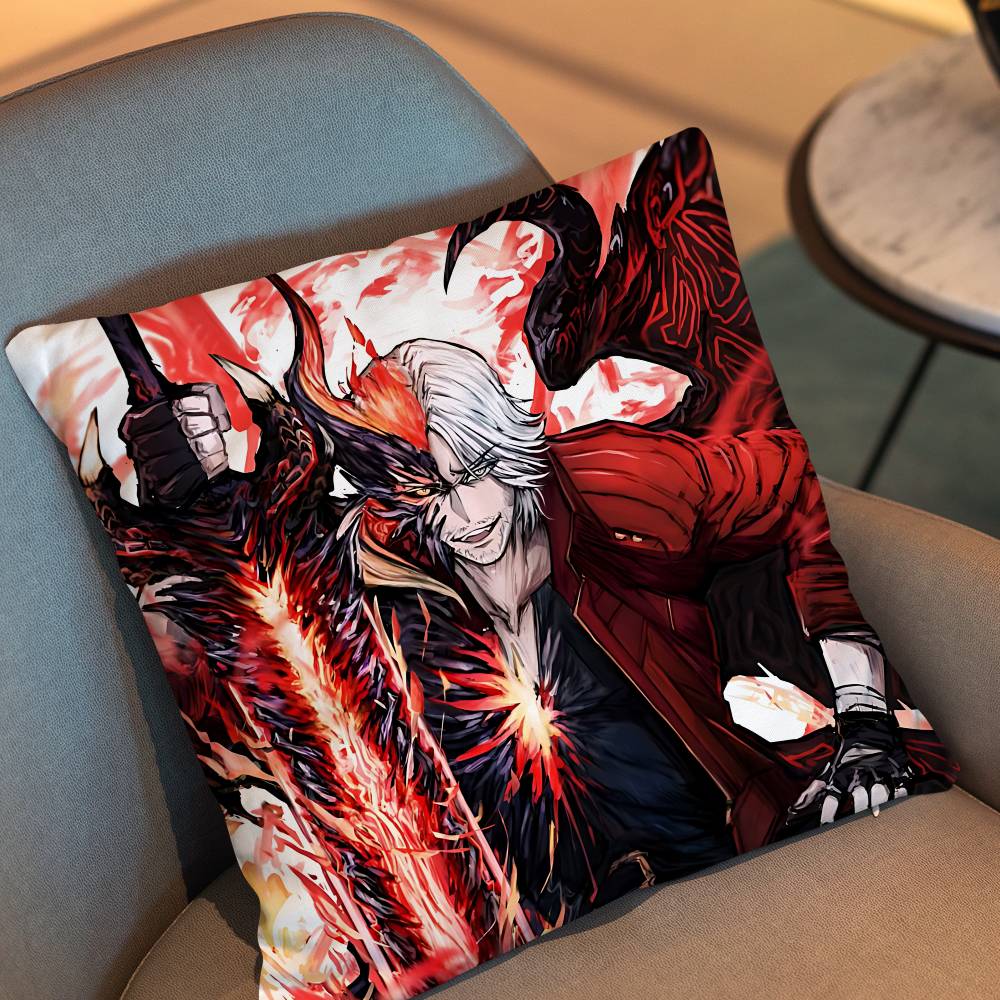Dante Devil Game May Cry Dmc Vergil Pillow Case Office Cushions Suitable For Sofa Car Bedroom Decorative Cushion Cover